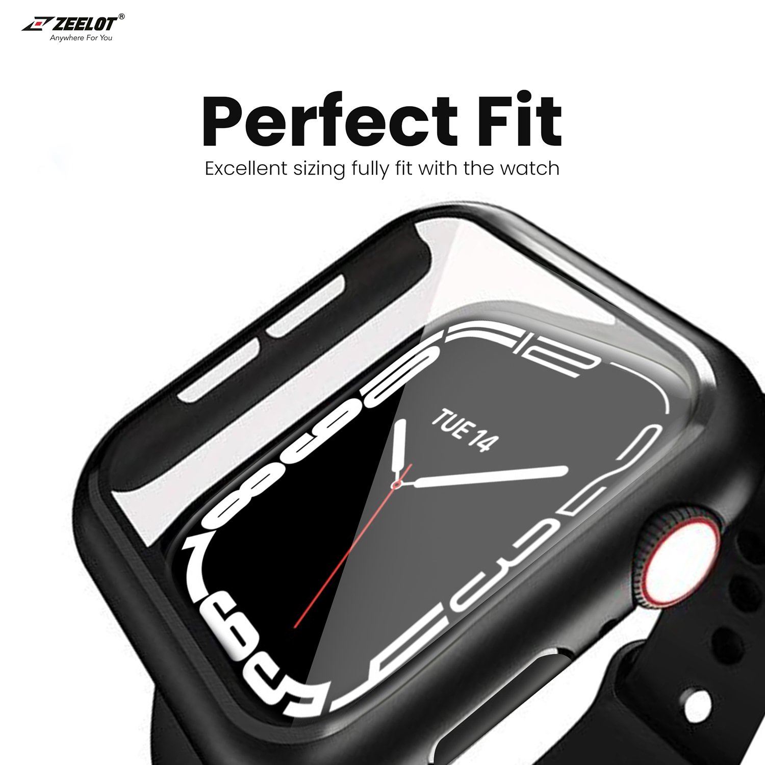 ZEELOT PIshield Full Protection 2 in 1 Case for Apple Watch 41mm, Black Default ZEELOT 