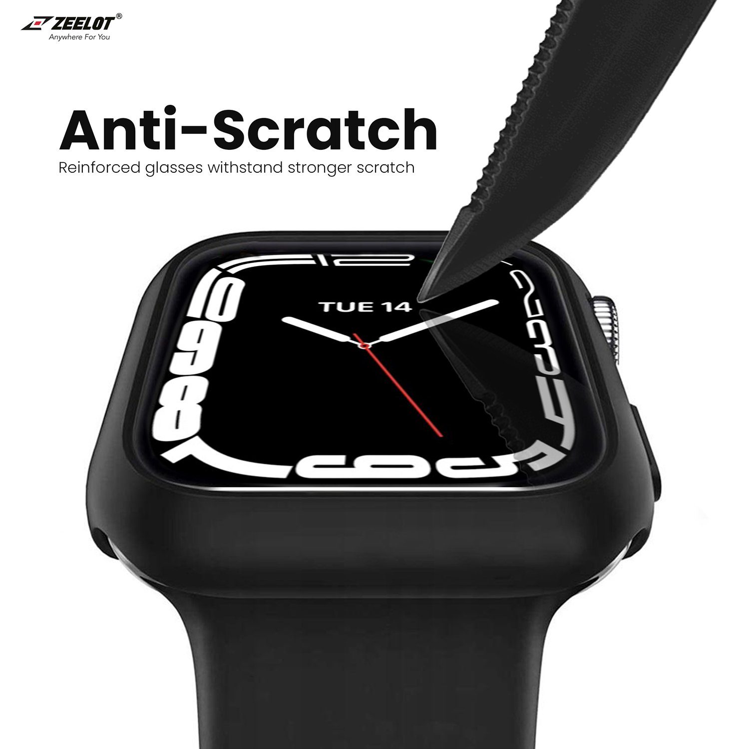 ZEELOT PIshield Full Protection 2 in 1 Case for Apple Watch 45mm, Black Default ZEELOT 