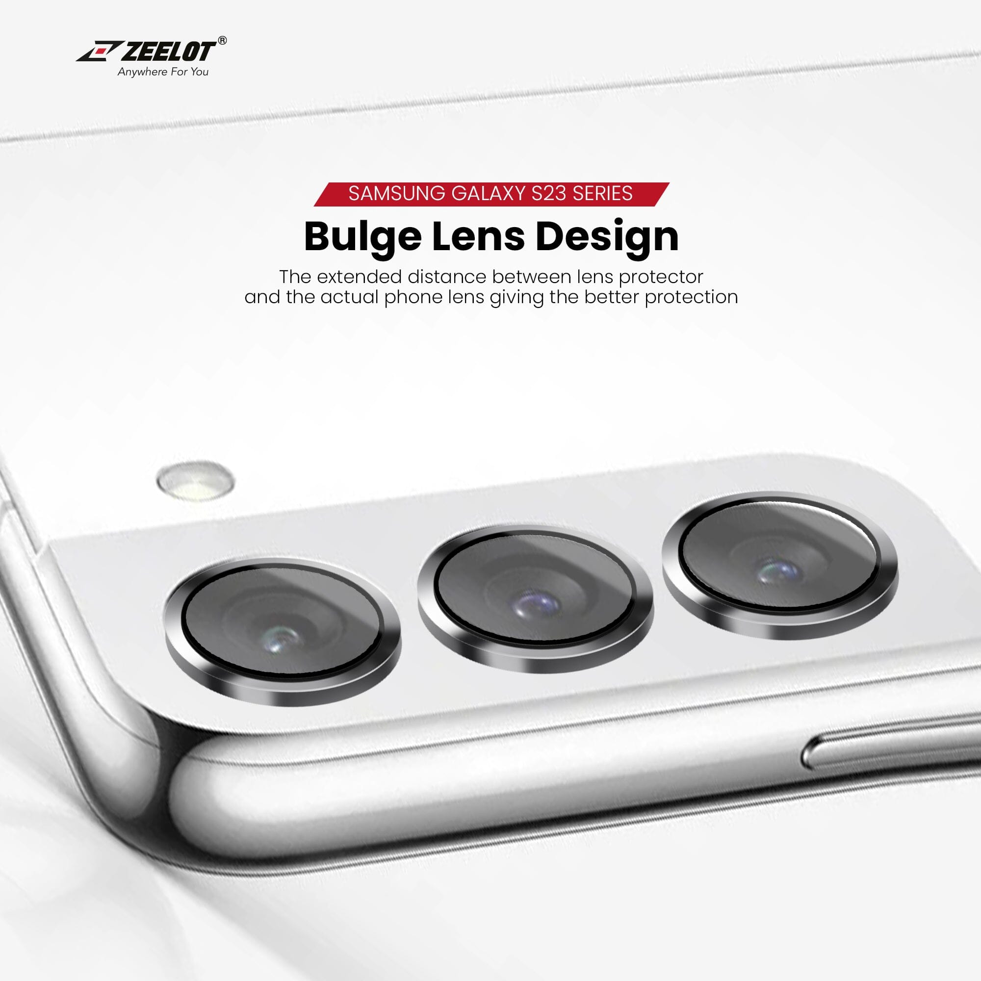 ZEELOT PIshield Titanium Alloy Lens Protector for Samsung Galaxy S23/S23 Plus ONE2WORLD 