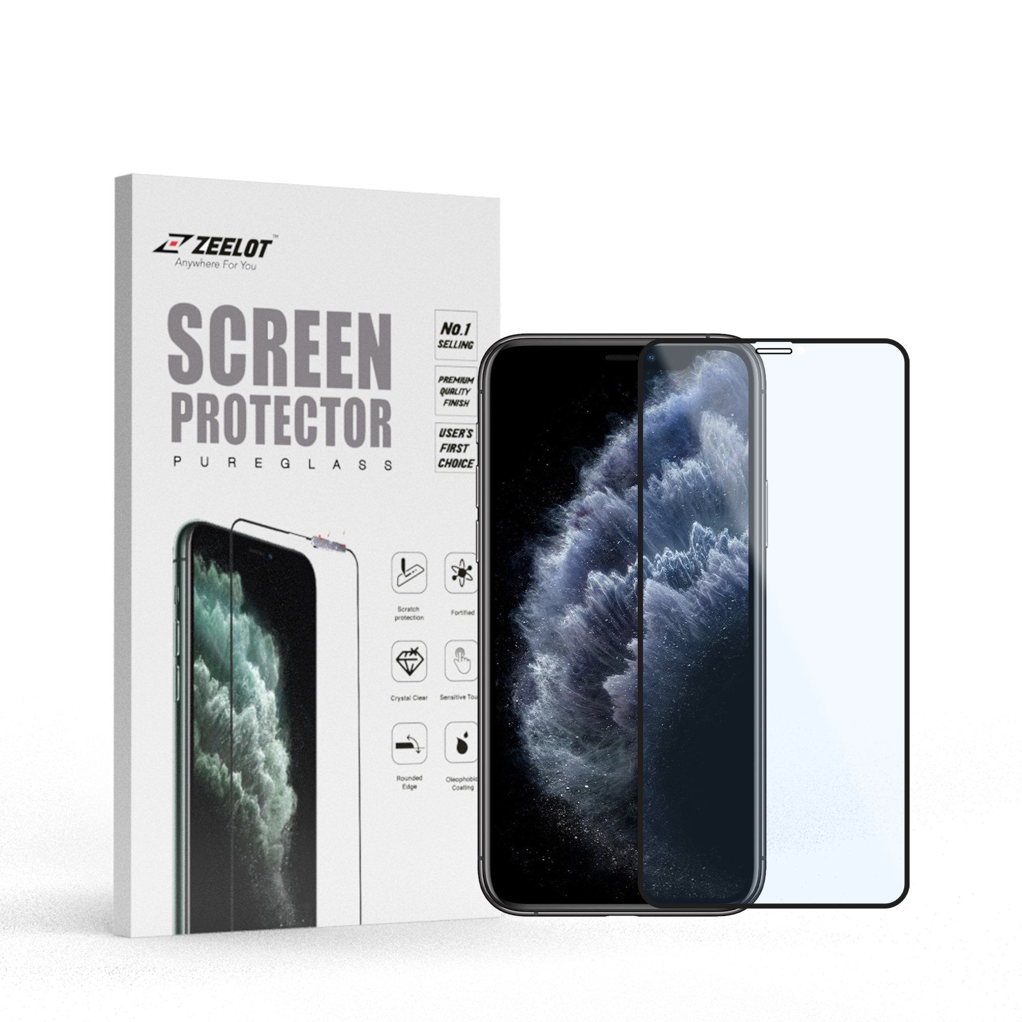ZEELOT PureGlass 2.5D Anti Blue Ray Tempered Glass Screen Protector for iPhone 11 Pro Max 6.5"(2019) Anti Blue Tempered Glass Zeelot 