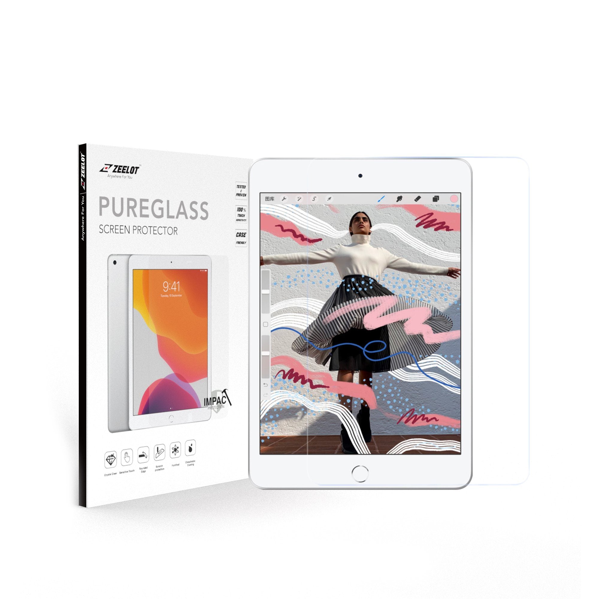 ZEELOT PureGlass 2.5D Clear Tempered Glass Screen Protector for iPad Mini 7.9" (2019/2015) Tempered Glass Zeelot 