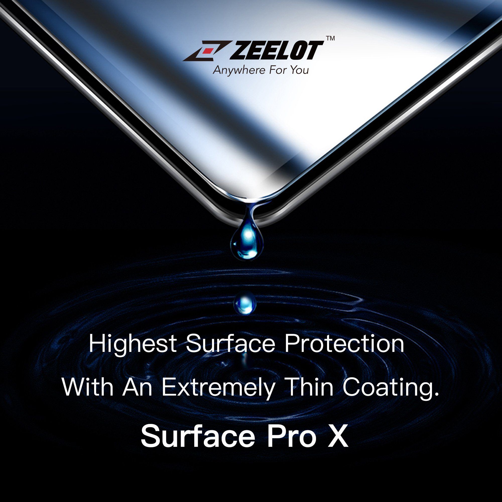 ZEELOT PureGlass 2.5D Clear Tempered Glass Screen Protector for Microsoft Surface Pro X(2020) Surface Pro X Zeelot 