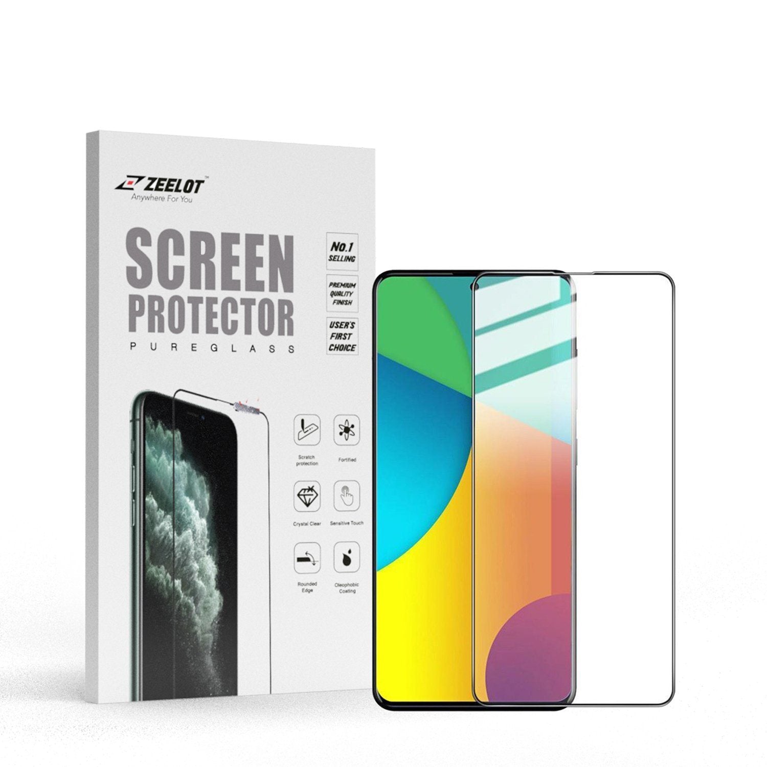 ZEELOT PureGlass 2.5D Clear Tempered Glass Screen Protector for Samsung Galaxy A71(2020) Default Zeelot 