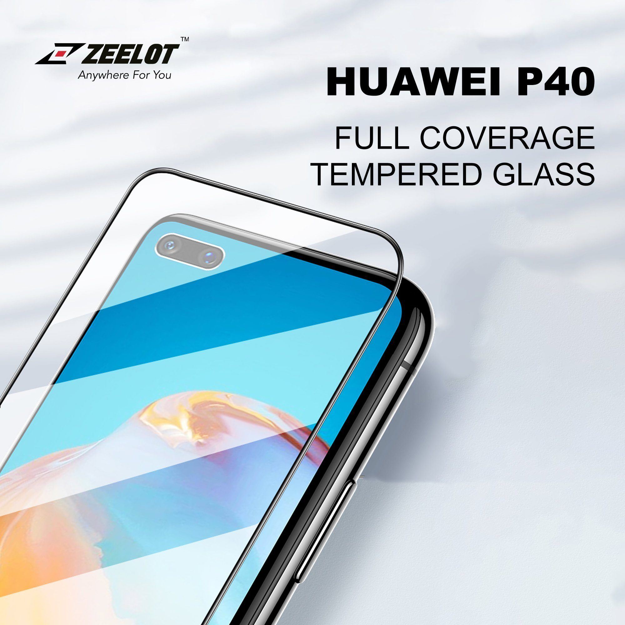 ZEELOT PureGlass 2.5D Tempered Glass Screen Protector for Huawei P40 (2020), Clear P40 ZEELOT 