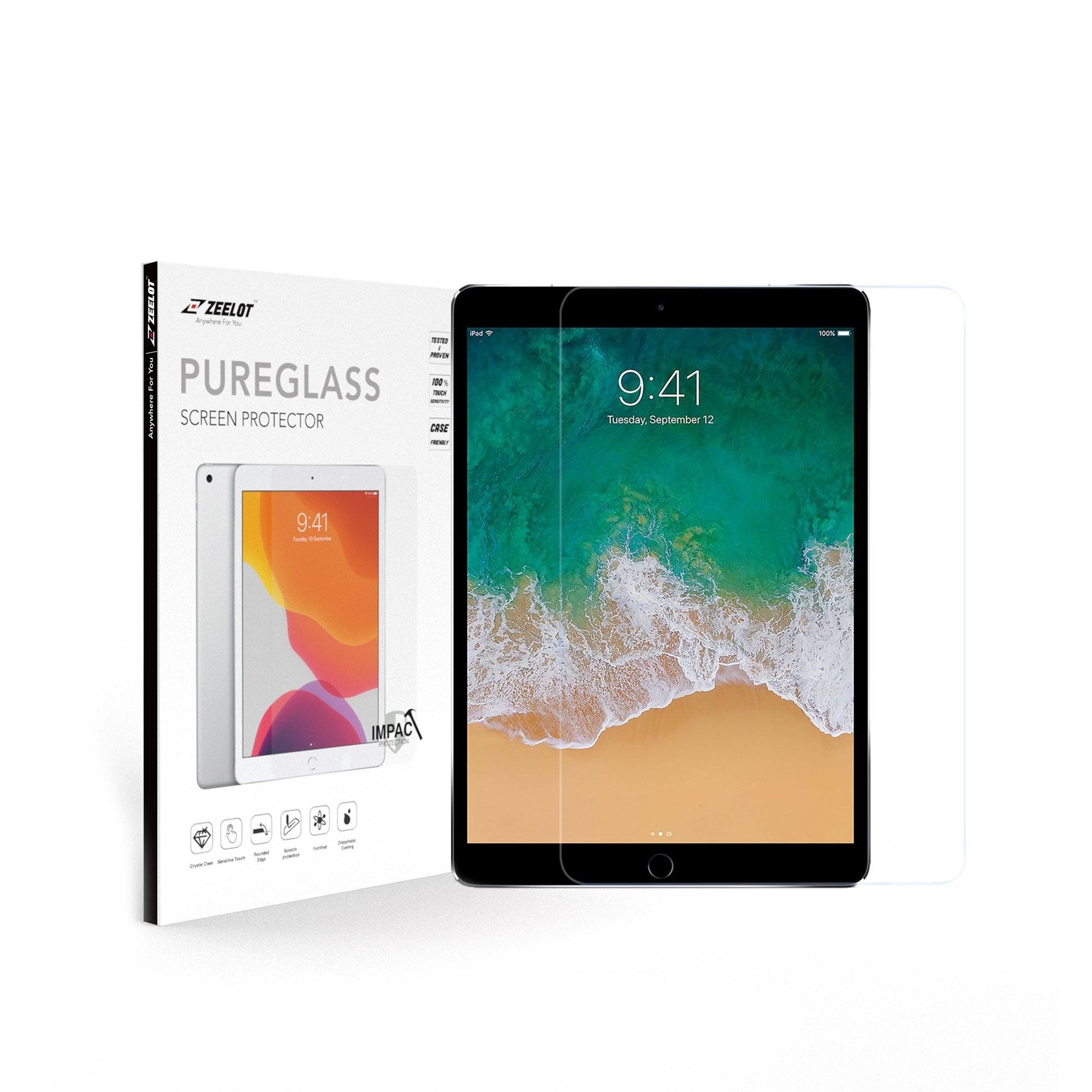 ZEELOT PureGlass 2.5D Tempered Glass Screen Protector for iPad Air/Pro 10.5" (2019/2017), Clear Tempered Glass ZEELOT 