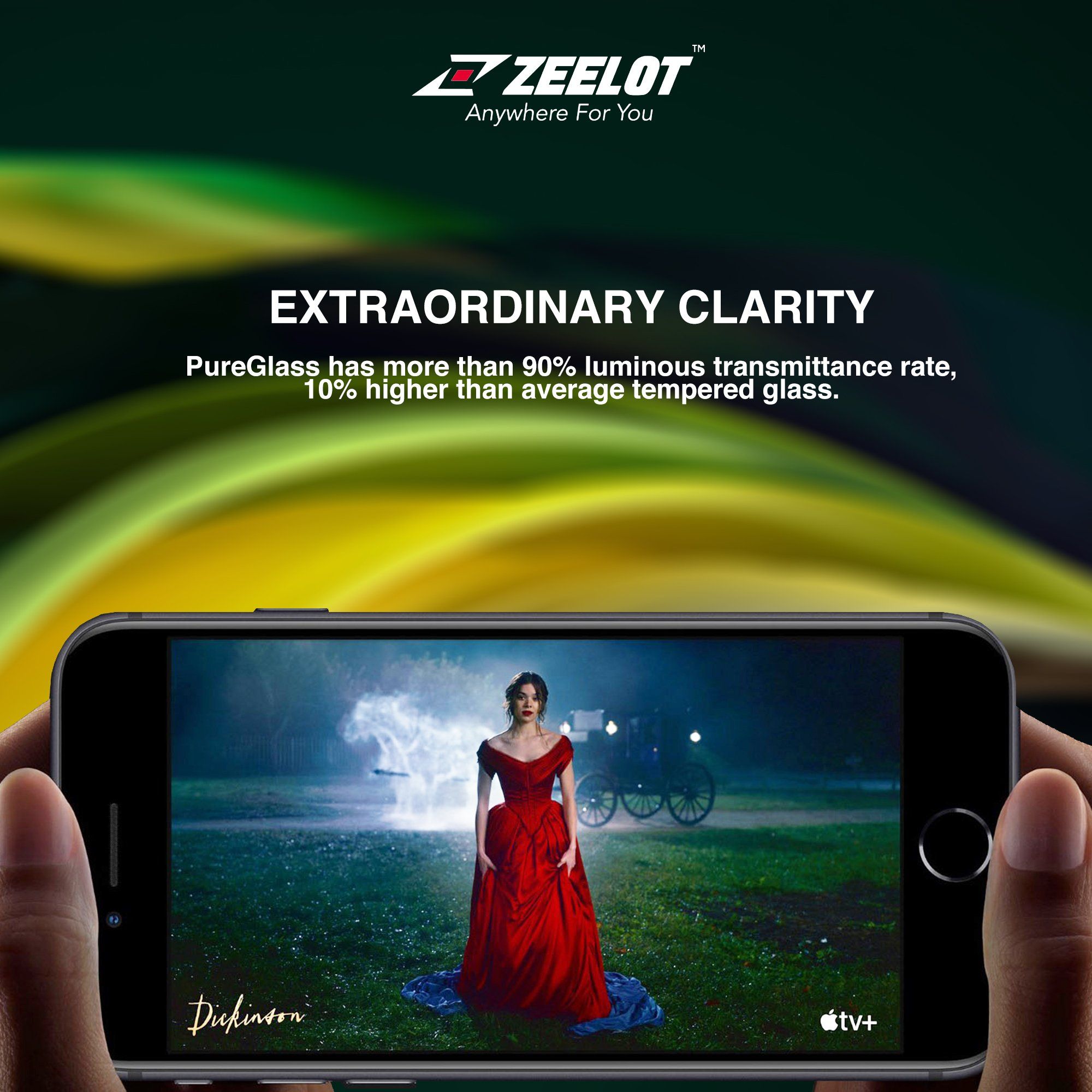ZEELOT PureGlass 2.5D Tempered Glass Screen Protector for iPhone SE 2nd Generation, Clear Iphone SE ZEELOT 