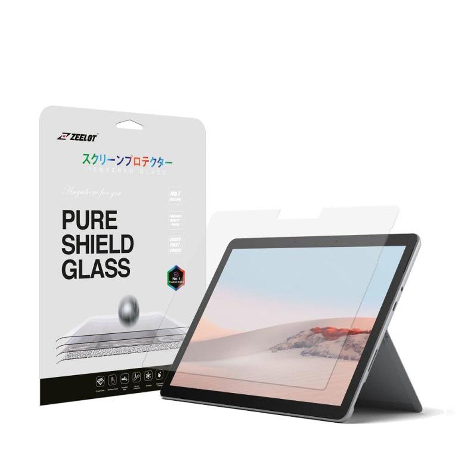 ZEELOT PureGlass 2.5D Tempered Glass Screen Protector for Microsoft Surface Pro 7 (2020), Clear Tempered Glass ZEELOT 