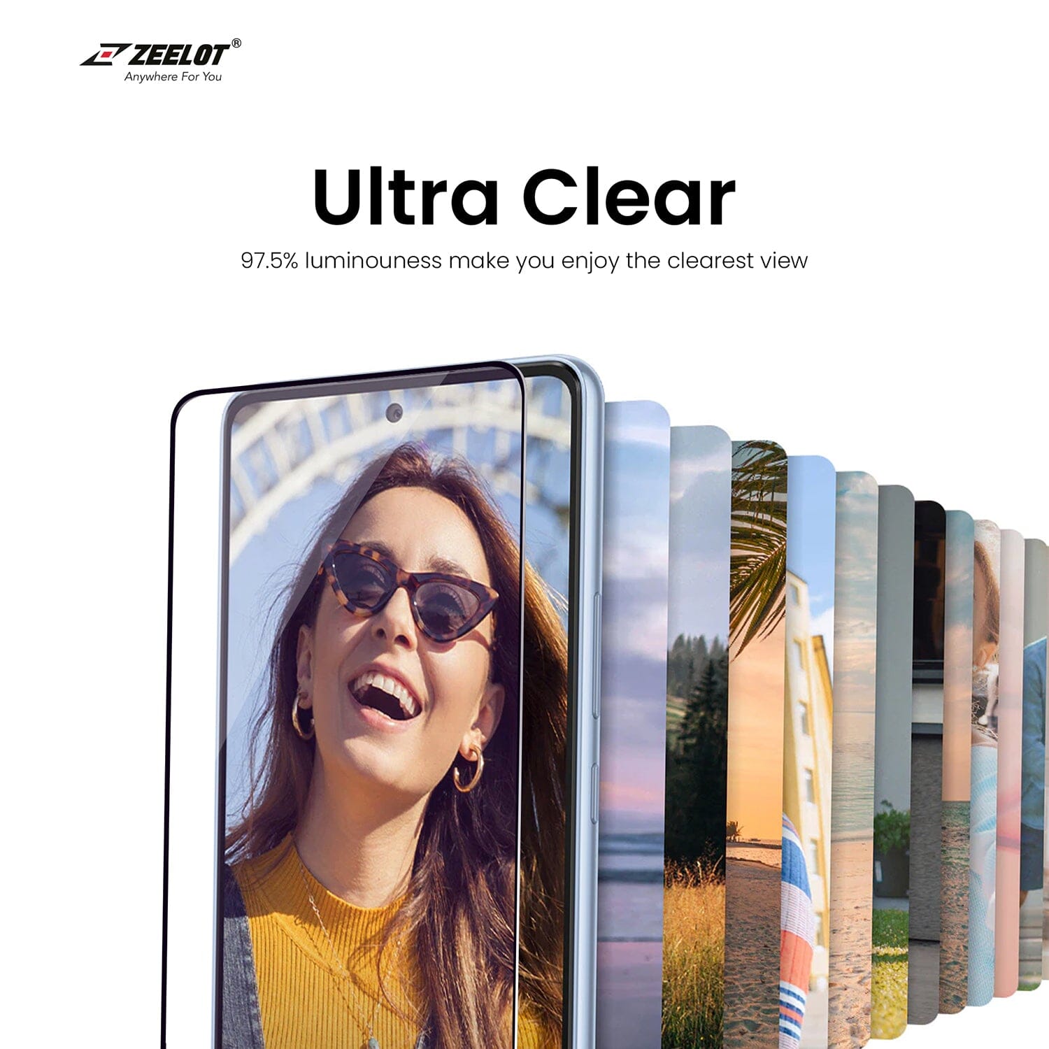 ZEELOT PureGlass 2.5D Tempered Glass Screen Protector for Samsung Galaxy A52/A53 ONE2WORLD 
