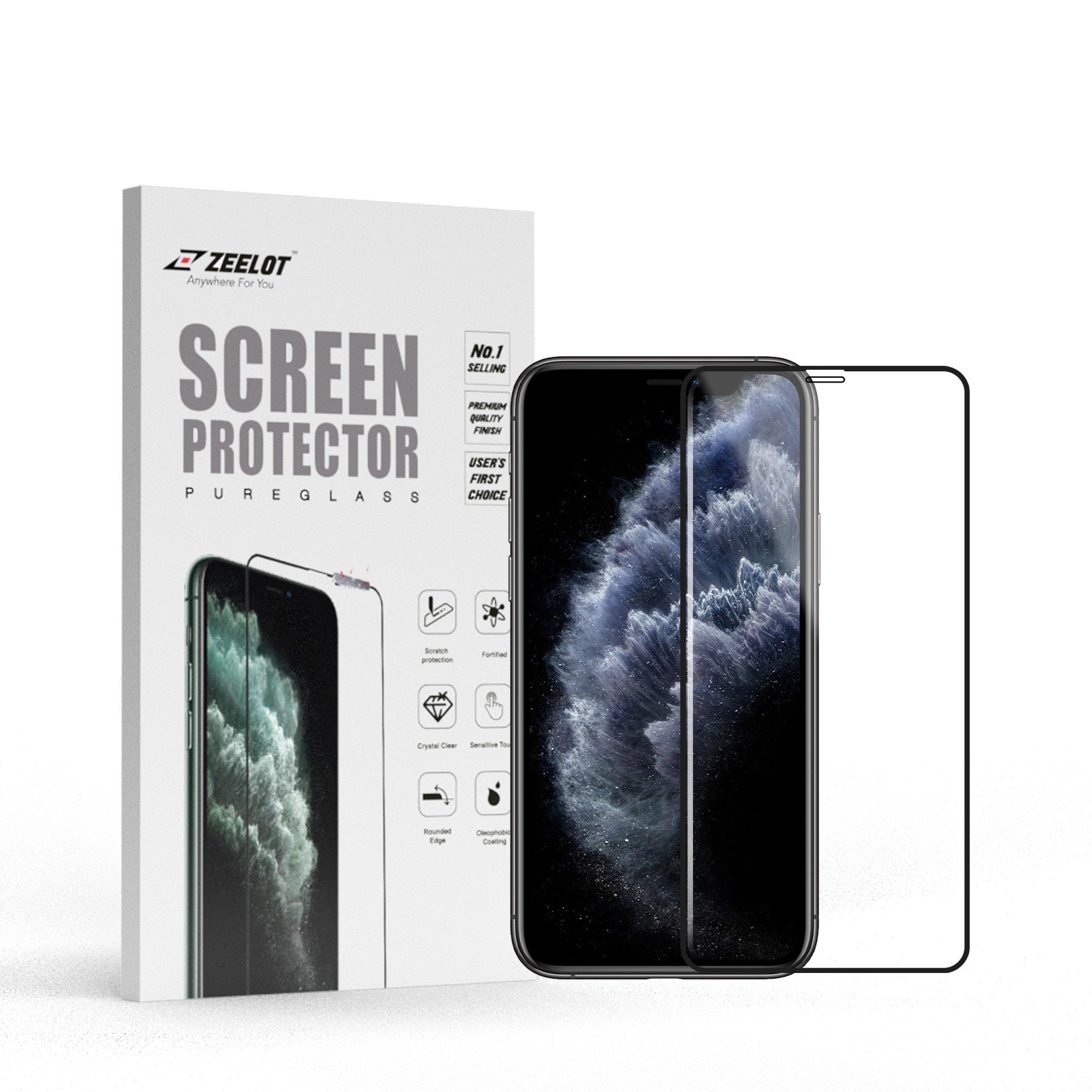 ZEELOT PureGlass 2.75D Tempered Glass Screen Protector for iPhone 11 Pro 5.8" (2019), Clear Tempered Glass ZEELOT 