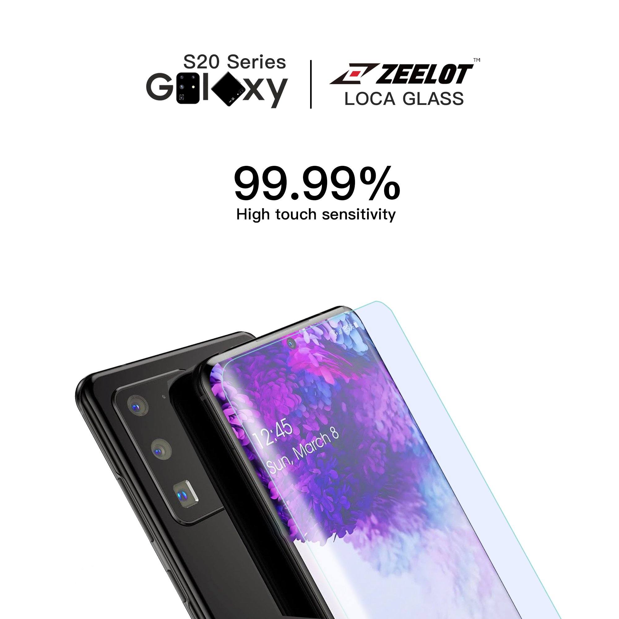 ZEELOT PureGlass 3D Anti Blue LOCA Corning Tempered Glass Screen Protector for Samsung Galaxy S20 Ultra Anti-Blue Ray Loca Glue Zeelot 