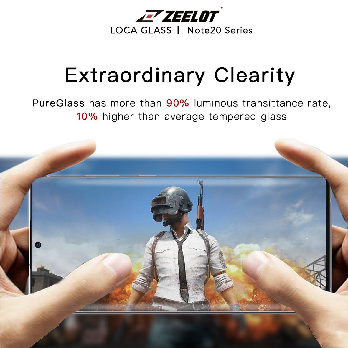 ZEELOT PureGlass 3D Anti Blue Ray LOCA Tempered Glass Screen Protector for Samsung Galaxy Note 20 Ultra Note 20 Ultra Zeelot 
