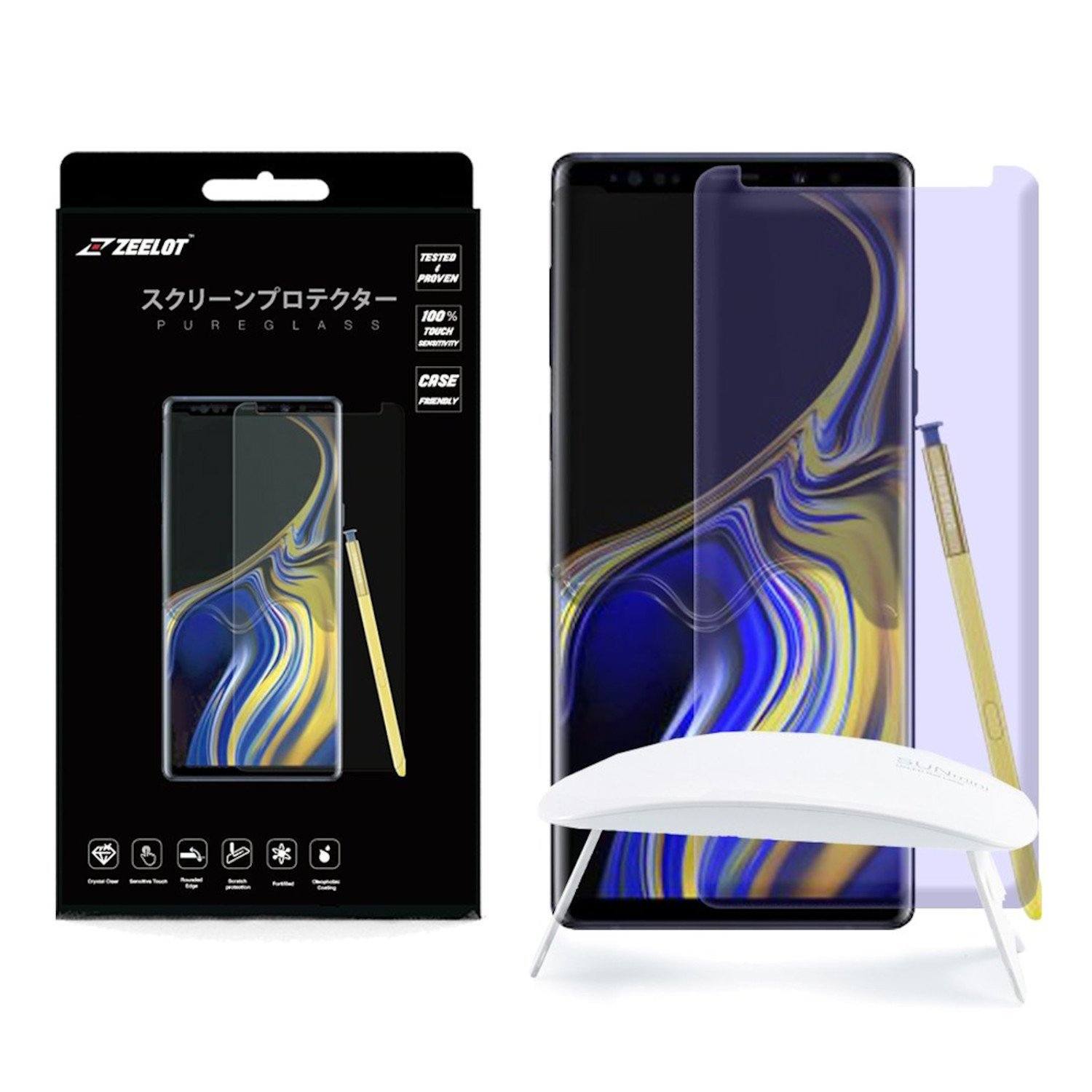 ZEELOT PureGlass 3D Anti Blue Ray LOCA Tempered Glass Screen Protector for Samsung Galaxy Note 9 LOCA Tempered Glass Zeelot 
