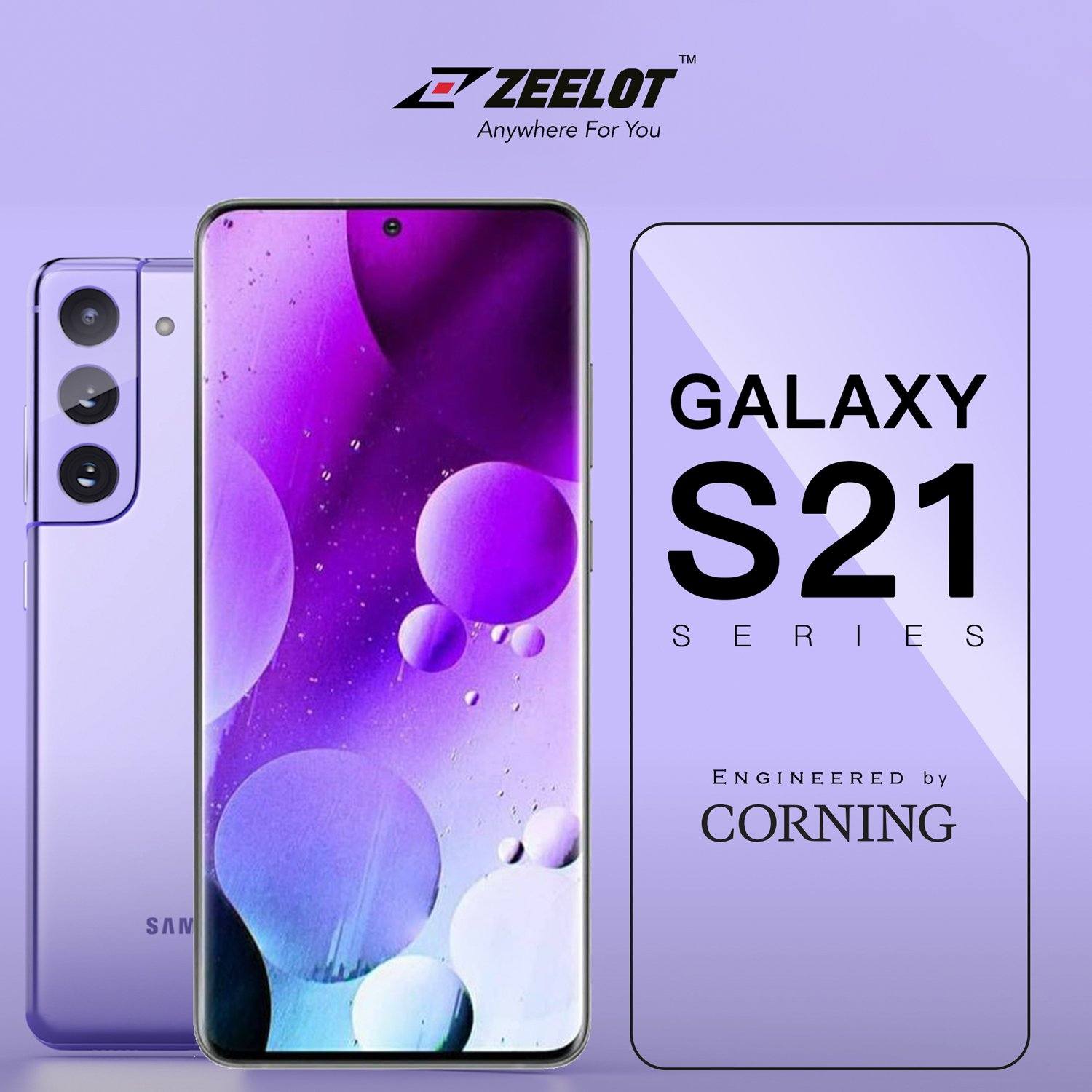 ZEELOT PureGlass 3D Clear LOCA Corning Tempered Glass for Samsung Galaxy S21+ S21 Zeelot 