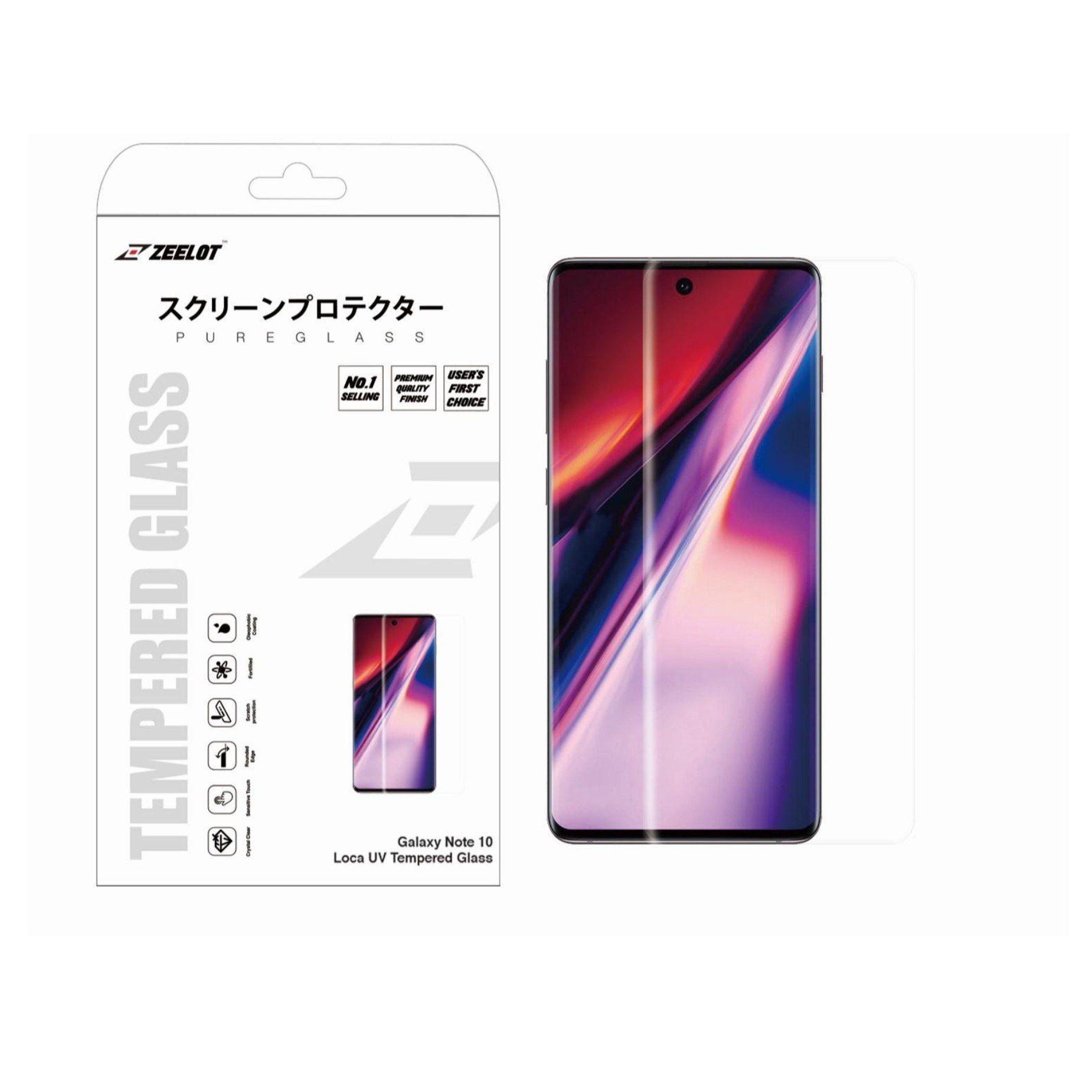 ZEELOT PureGlass 3D Clear LOCA Tempered Glass Screen Protector for Samsung Galaxy Note 10 Plus LOCA Tempered Glass Zeelot 