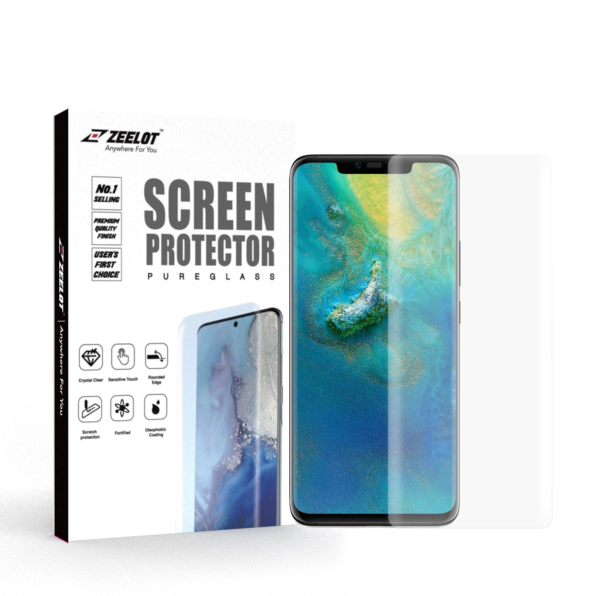 ZEELOT PureGlass 3D LOCA Tempered Glass Screen Protector for Huawei Mate 20 Pro (2018), Matte LOCA Tempered Glass ZEELOT 