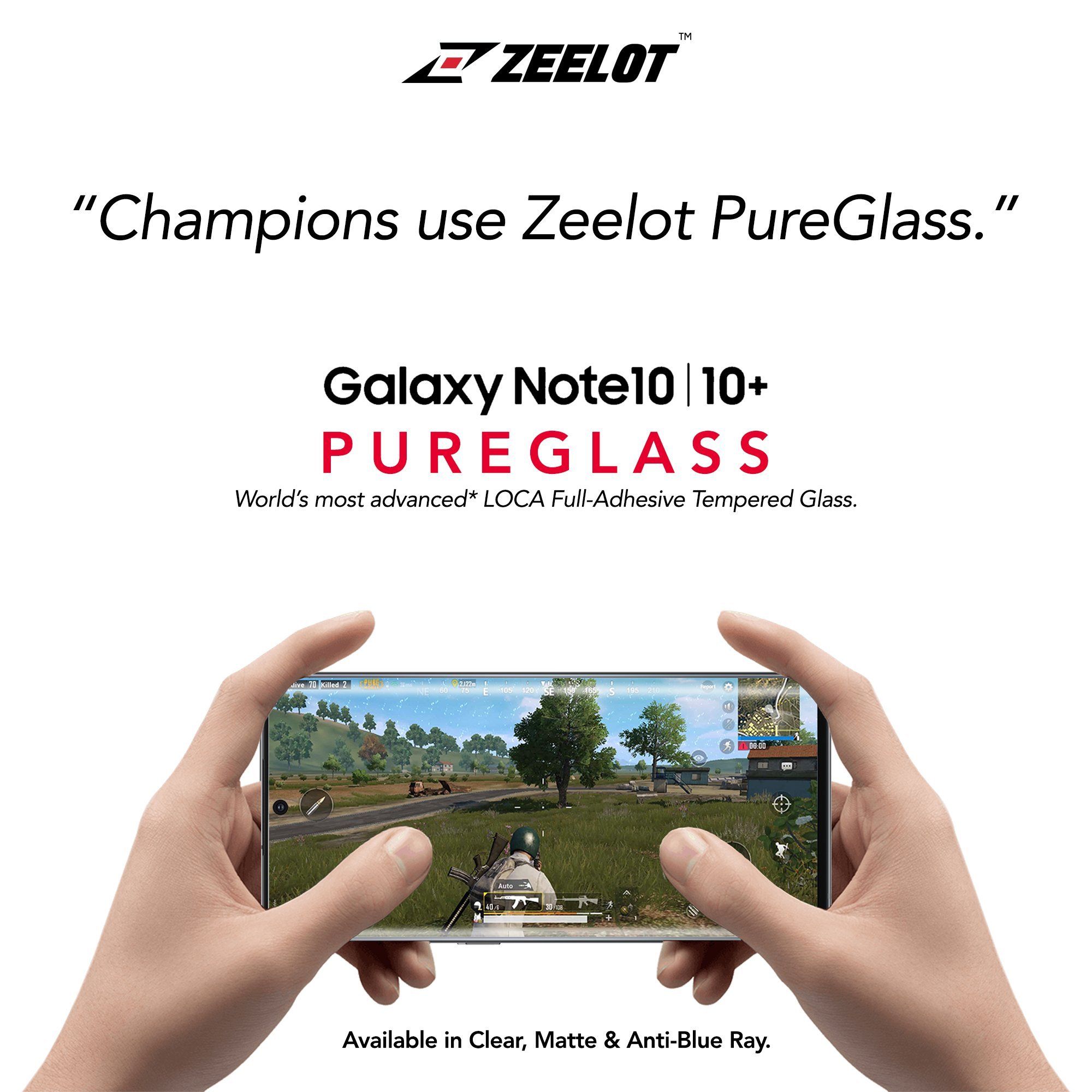 ZEELOT PureGlass 3D LOCA Tempered Glass Screen Protector for Samsung Galaxy Note 10, Clear LOCA Tempered Glass ZEELOT 