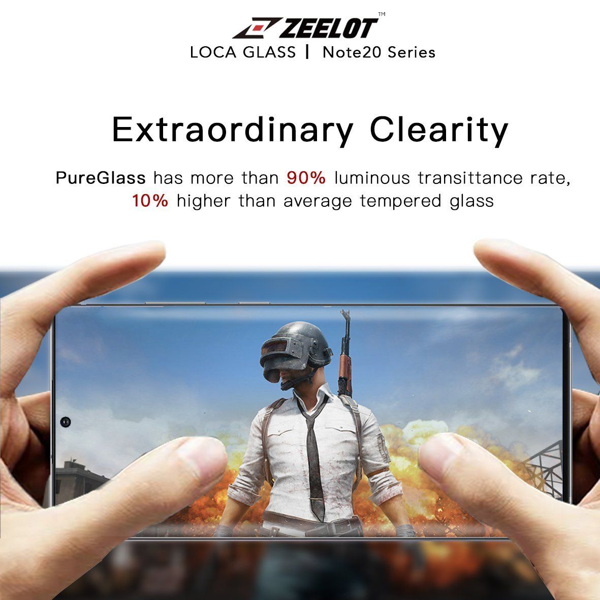 ZEELOT PureGlass 3D LOCA Tempered Glass Screen Protector for Samsung Galaxy Note 20 Ultra, Anti Blue Ray Note 20 Ultra ZEELOT 