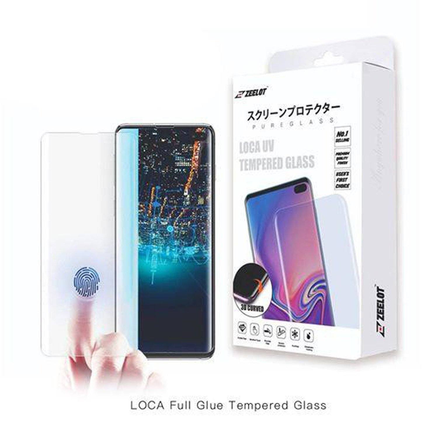 ZEELOT PureGlass 3D LOCA Tempered Glass Screen Protector for Samsung Galaxy S10 Plus, Matte LOCA Tempered Glass ZEELOT 