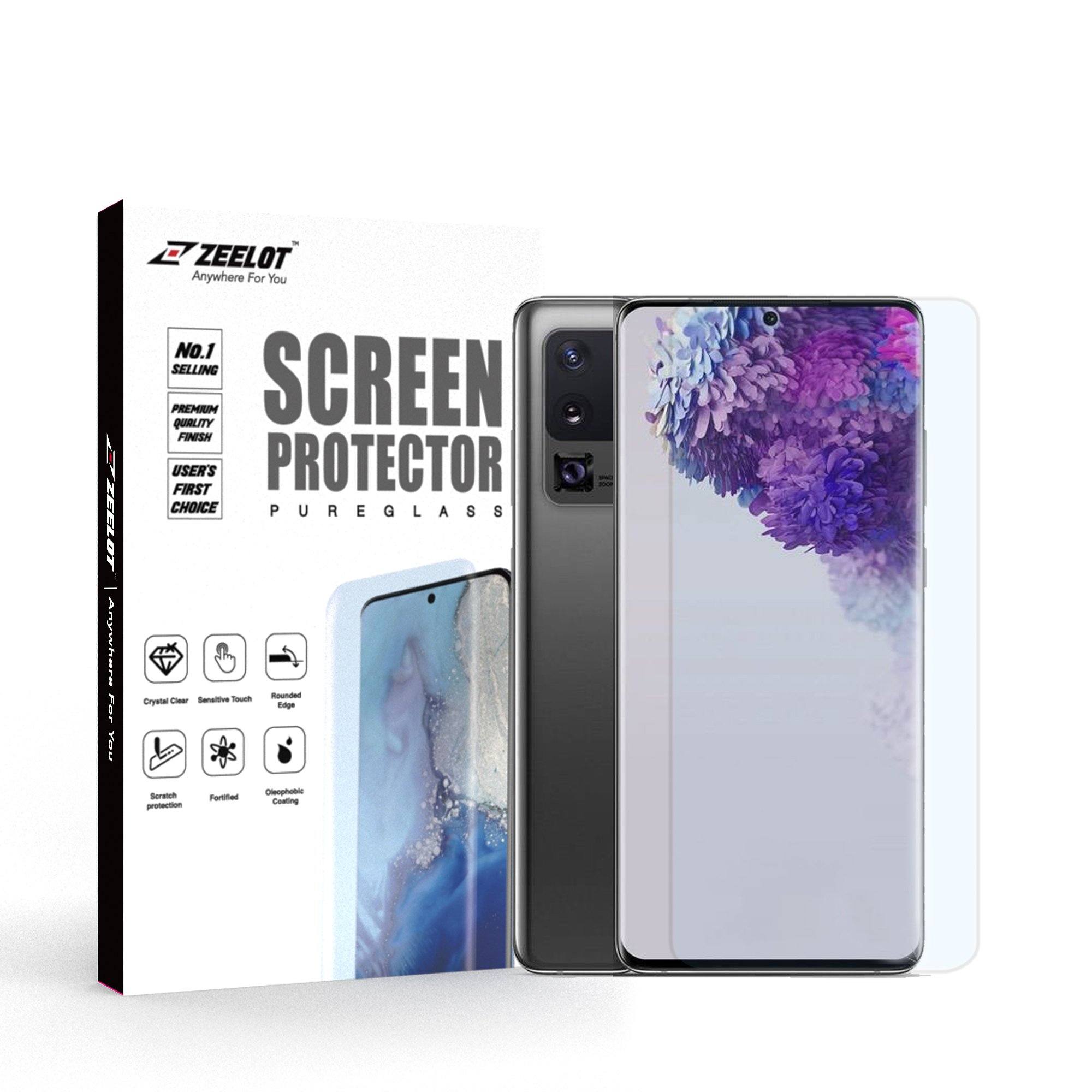 ZEELOT PureGlass 3D LOCA Tempered Glass Screen Protector for Samsung Galaxy S20 Ultra, Clear LOCA Tempered Glass ZEELOT 