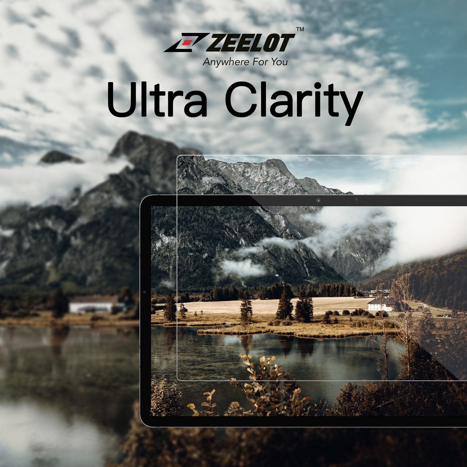 ZEELOT PureShield 2.5D Clear Tempered Glass Screen Protector for Samsung Galaxy Tab S7+(2020) Default Zeelot 