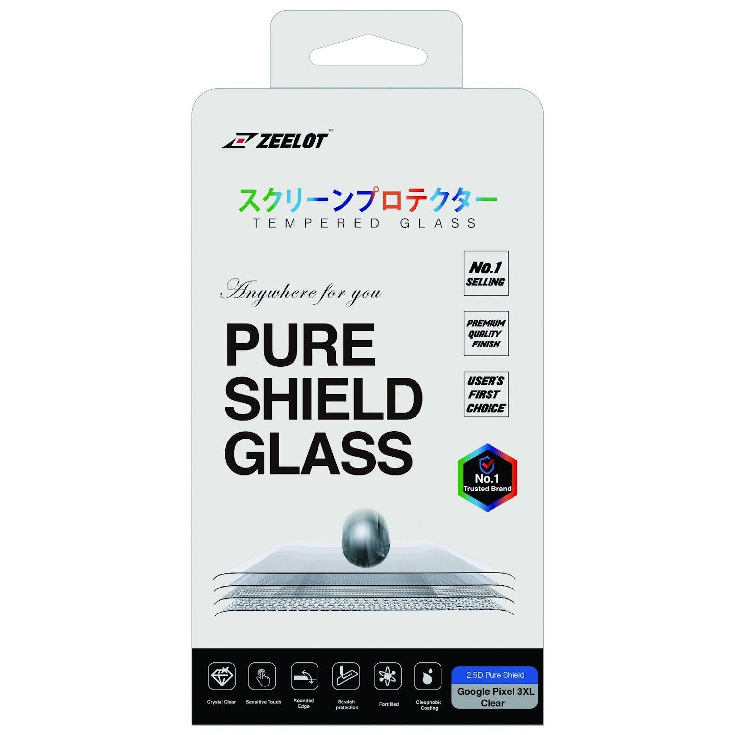 ZEELOT PureShield 2.5D Tempered Glass Screen Protector for Google Pixel 3a XL (2019), Clear Tempered Glass ZEELOT 