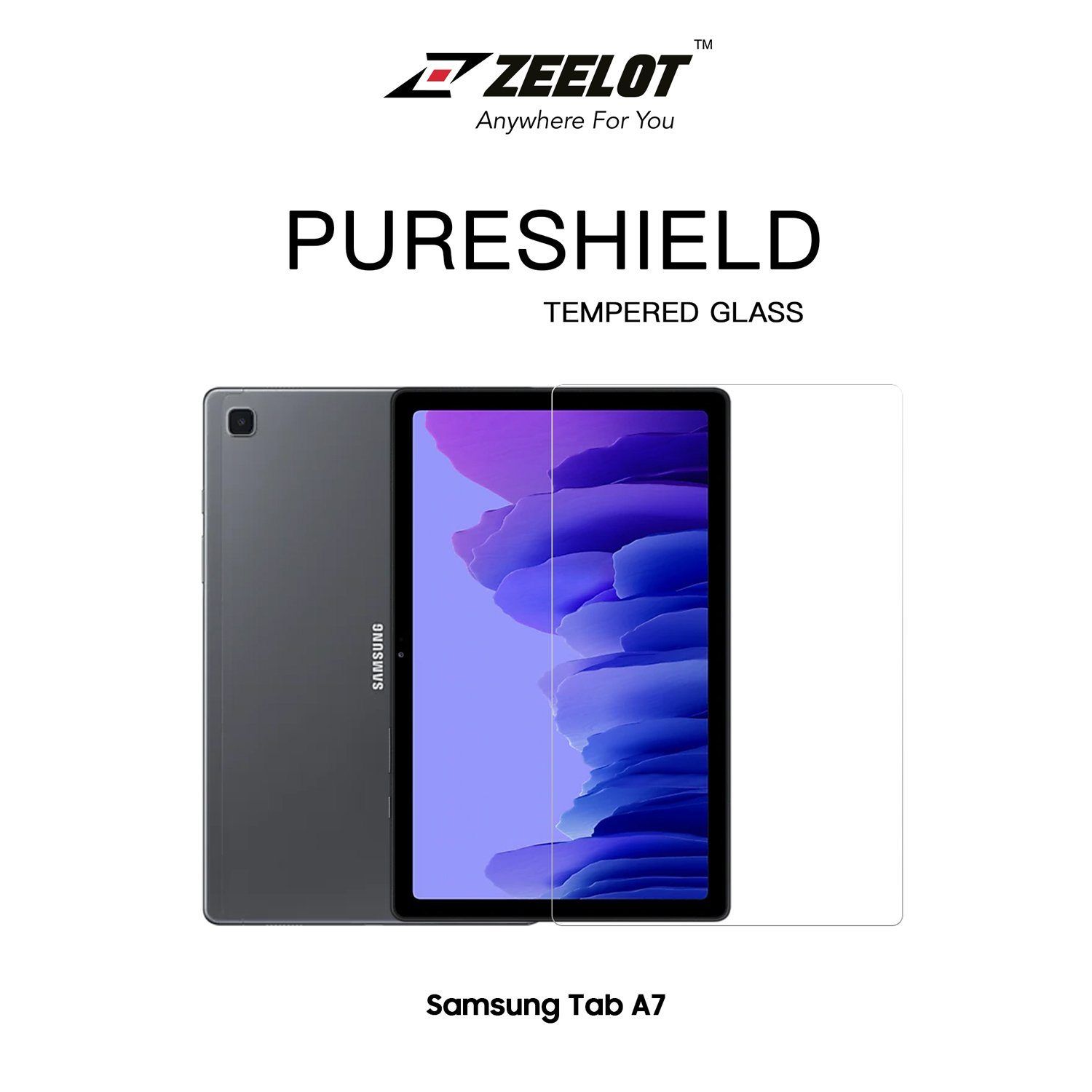 ZEELOT PureShield 2.5D Tempered Glass Screen Protector for Samsung Galaxy Tab A7 (2020), Clear Tab A7 ZEELOT 