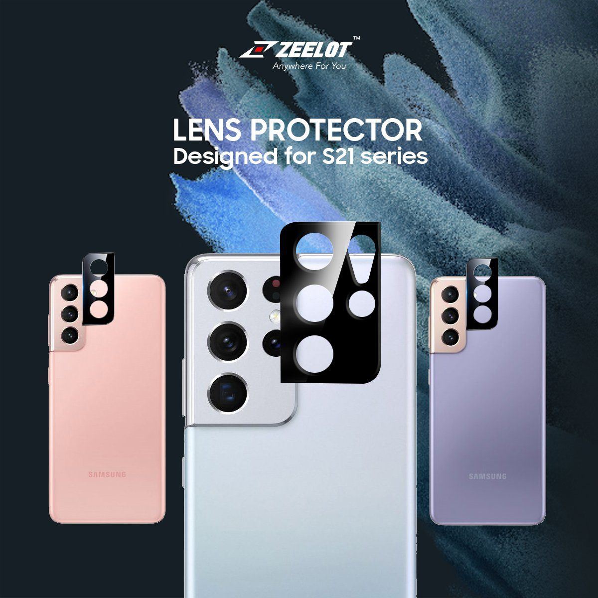 ZEELOT Samsung Galaxy S21 Lens Protector, Black S21 ZEELOT 
