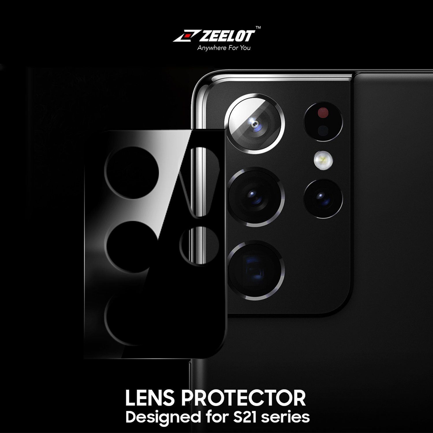 ZEELOT Samsung Galaxy S21+ Lens Protector, Black S21 ZEELOT 
