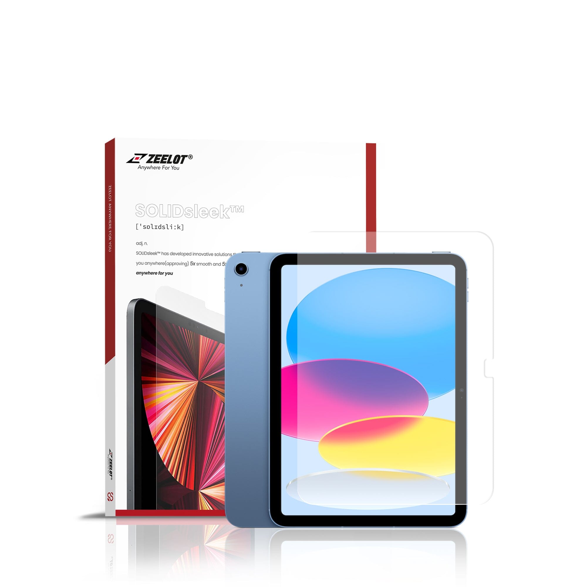 ZEELOT SOLIDSleek 2.5D Tempered Glass Screen Protector for iPad 10th gen 10.9" (2022) iPad Series ZEELOT Matte 