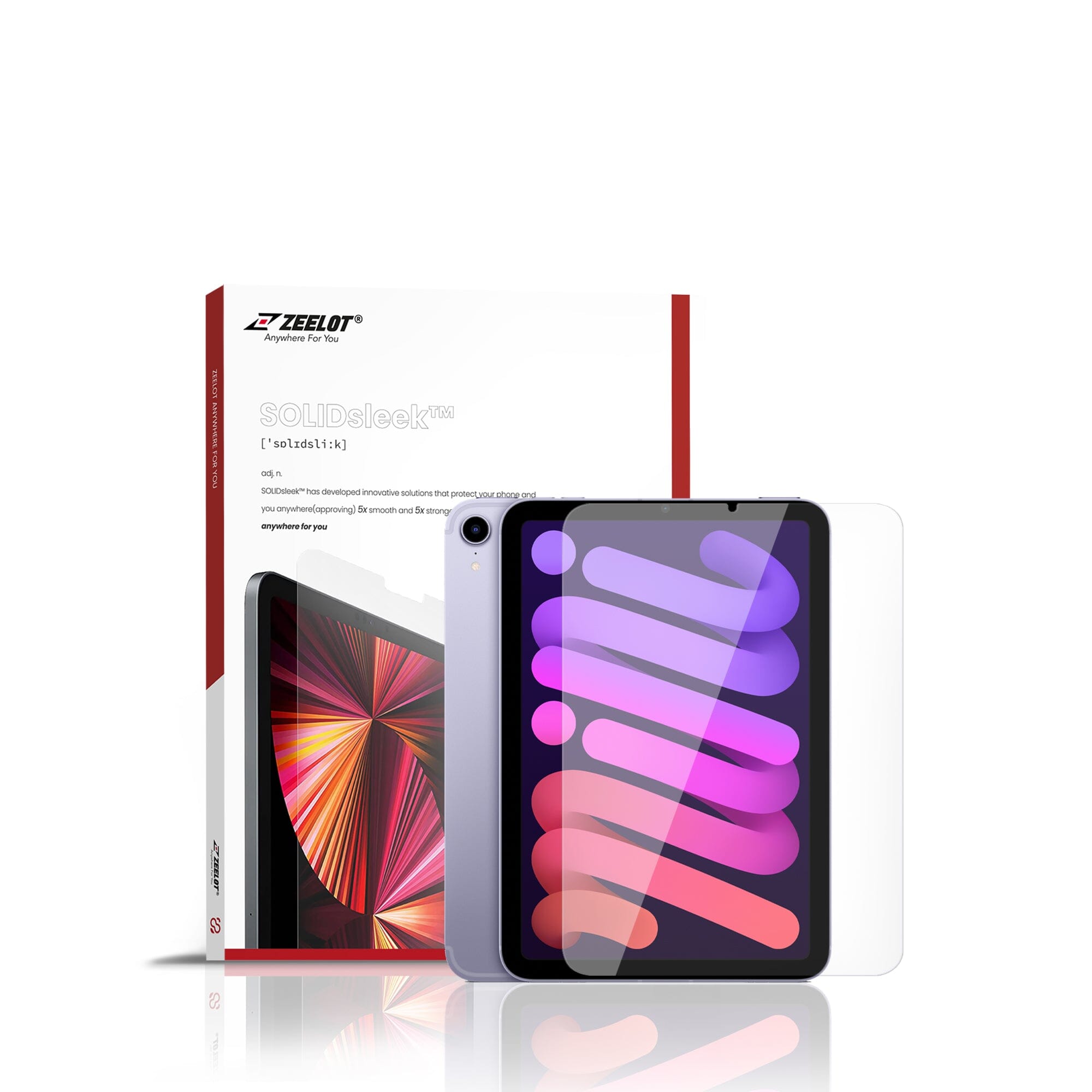 ZEELOT SolidSleek 2.5D Tempered Glass Screen Protector for iPad mini 6 8.3" (2021) iPad Series ZEELOT Clear 