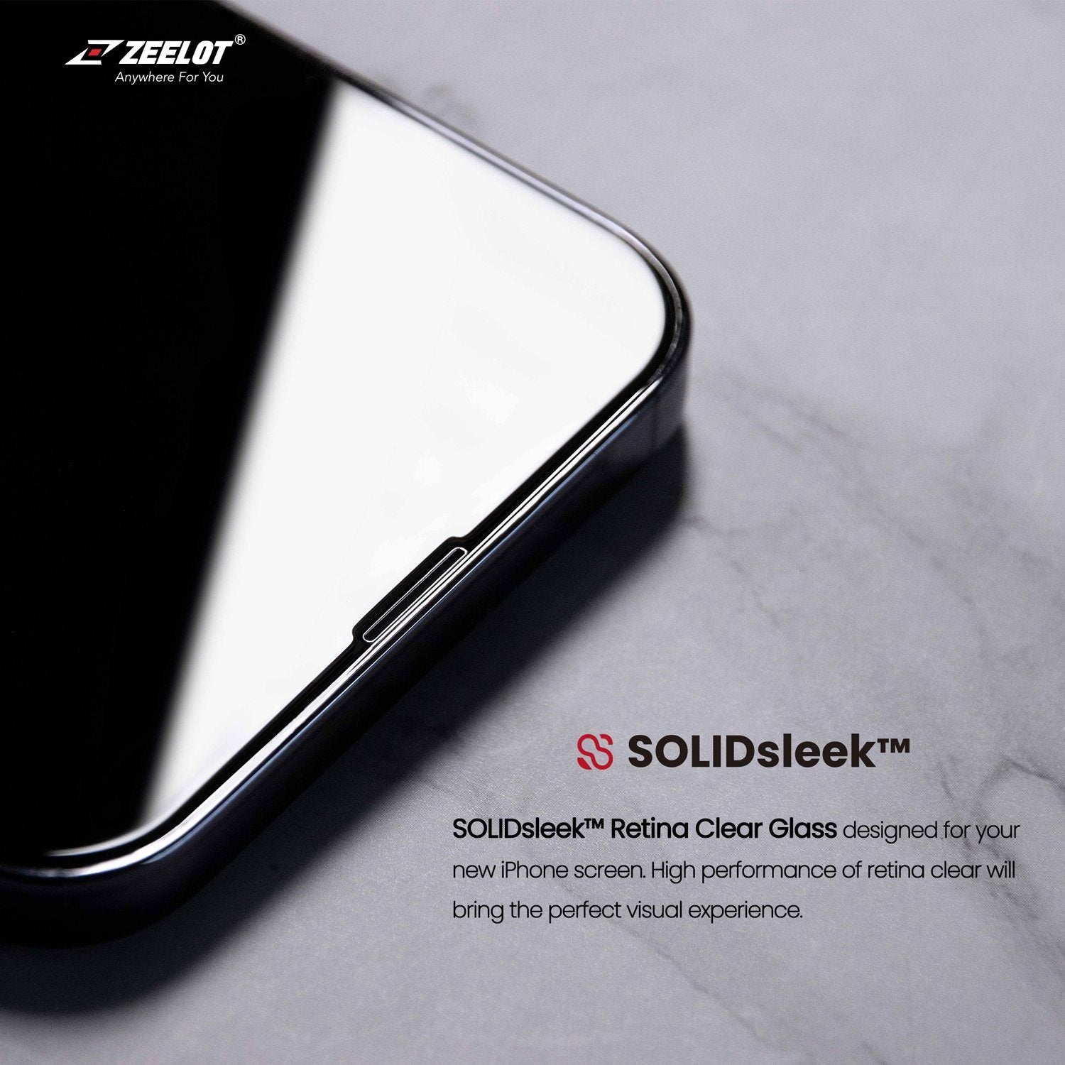 ZEELOT SOLIDsleek Tempered Glass Screen Protector for iPhone 13 Pro Max 6.7"(2021) Default ZEELOT 