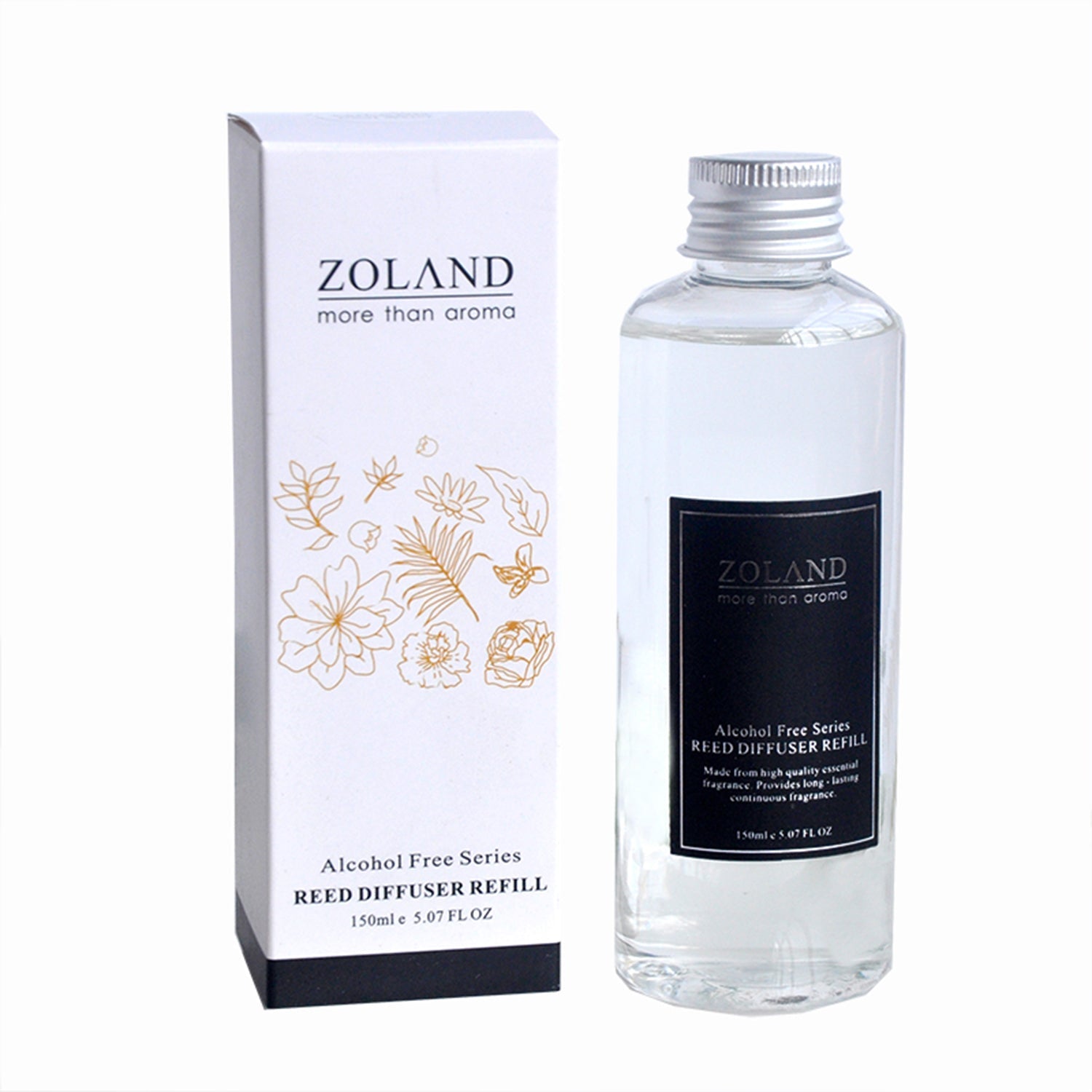 ZOLAND Premium Essential Oil 150ML Aromatherapy Reed Diffuser Refill Reed Diffuser Refill ZOLAND Lily & Lotus 