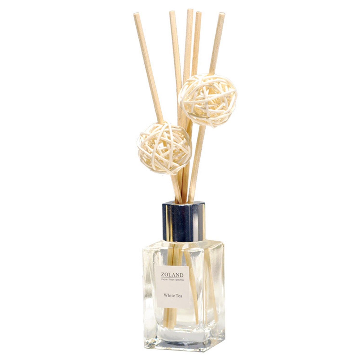 ZOLAND Reed Diffuser 50ML Premium Essential Oil Aromatherapy Tall Square Bottle with Reed Stick and Rattan Ball Reed Diffuser ZOLAND Lavender 